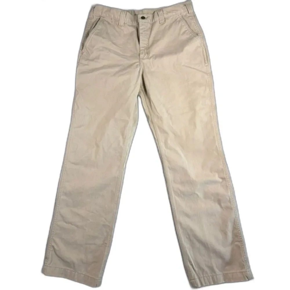 Carhartt Men’s Relaxed Fit Khaki Work Pants 36x32 Tan Cotton B285